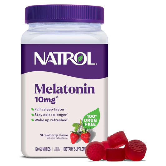 MELATONIN: Gomitas Natrol Apoyo Sueño 10mg Fresa x190 Unidades