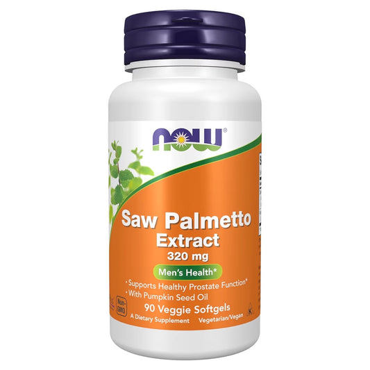 MEN’S HEALTH: Cápsulas Blandas Now Saw Palmetto Extract 320mg x90 Unidades
