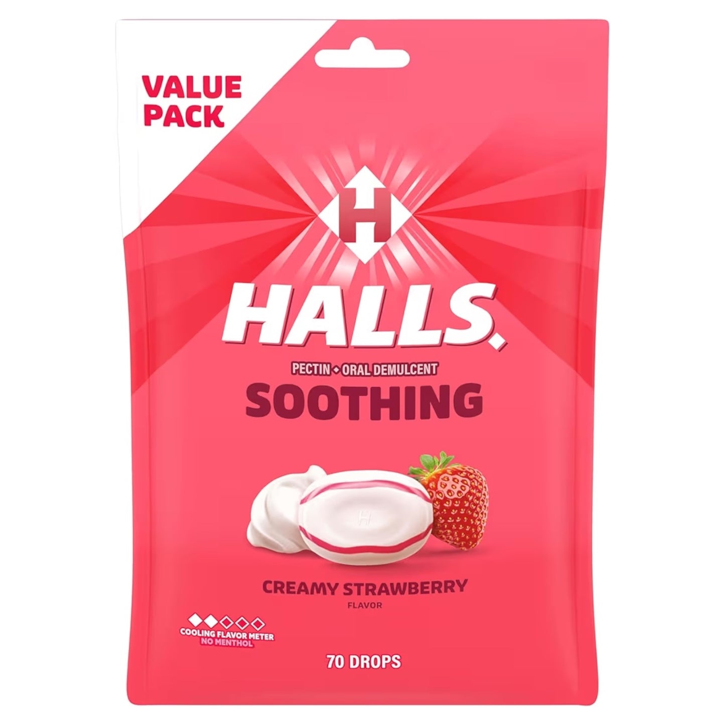 Caramelos Halls Soothing Creamy Strawberry x70 Unidades