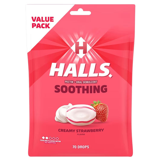 Caramelos Halls Soothing Creamy Strawberry x70 Unidades