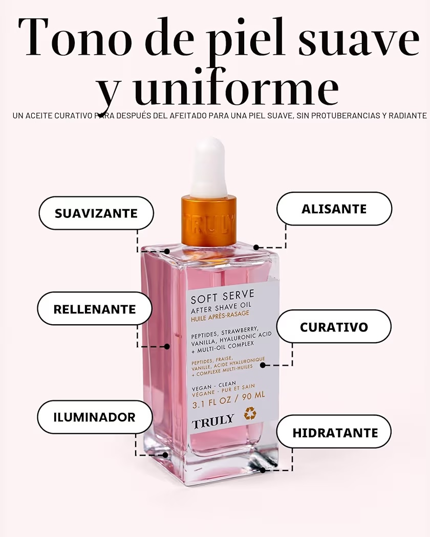 Aceite Curativo Truly Soft Serve After Shave Oil 90 mL