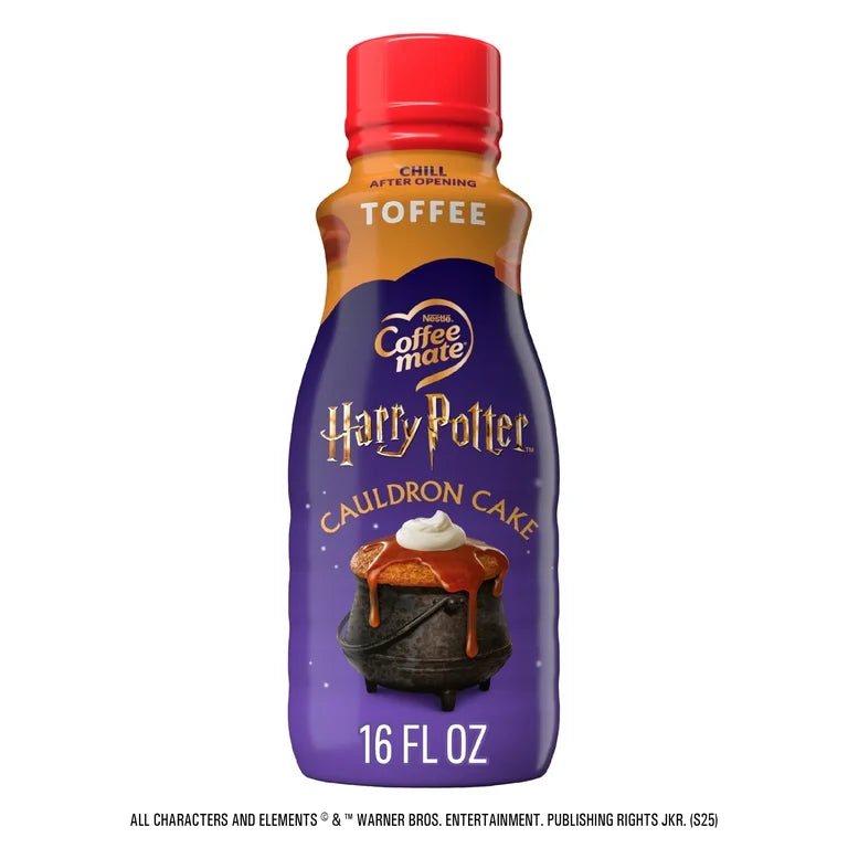 EDICIÓN LIMITADA: Crema Café Coffee Mate Cauldron Cake Harry Potter Shelf Stable 473 mL