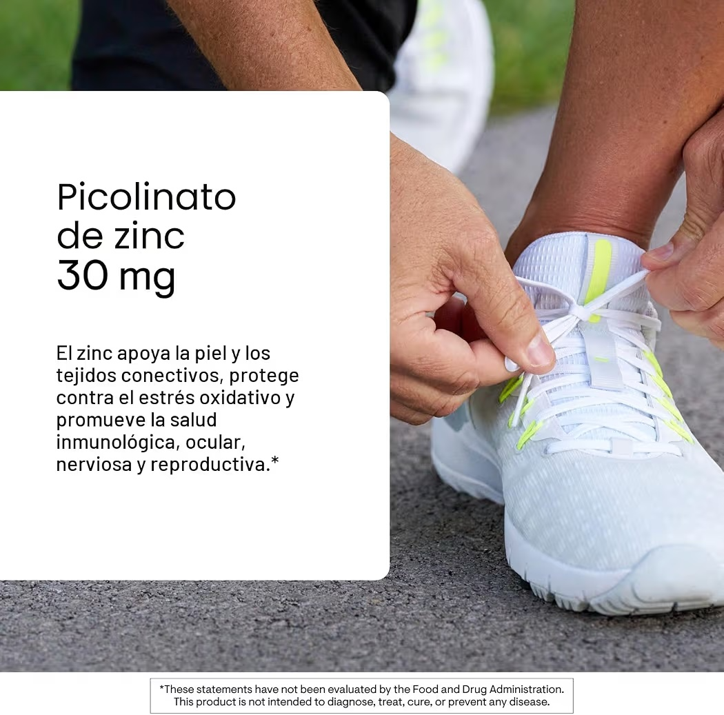 ZINC: Cápsulas Thorne Zinc Picolinate 30mg x60 Unidades
