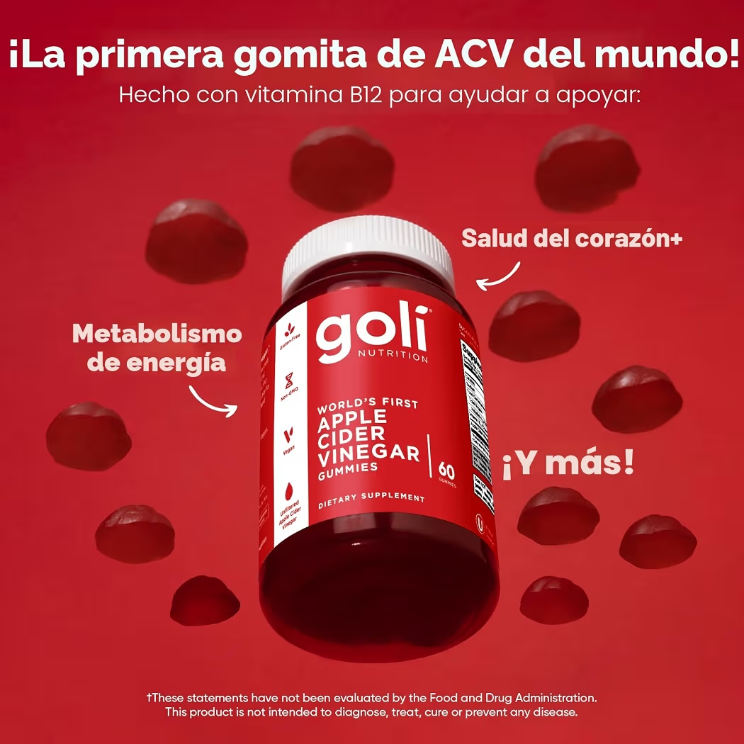 B12: Gomitas Goli Apple Cider Vinegar x60 Unidades