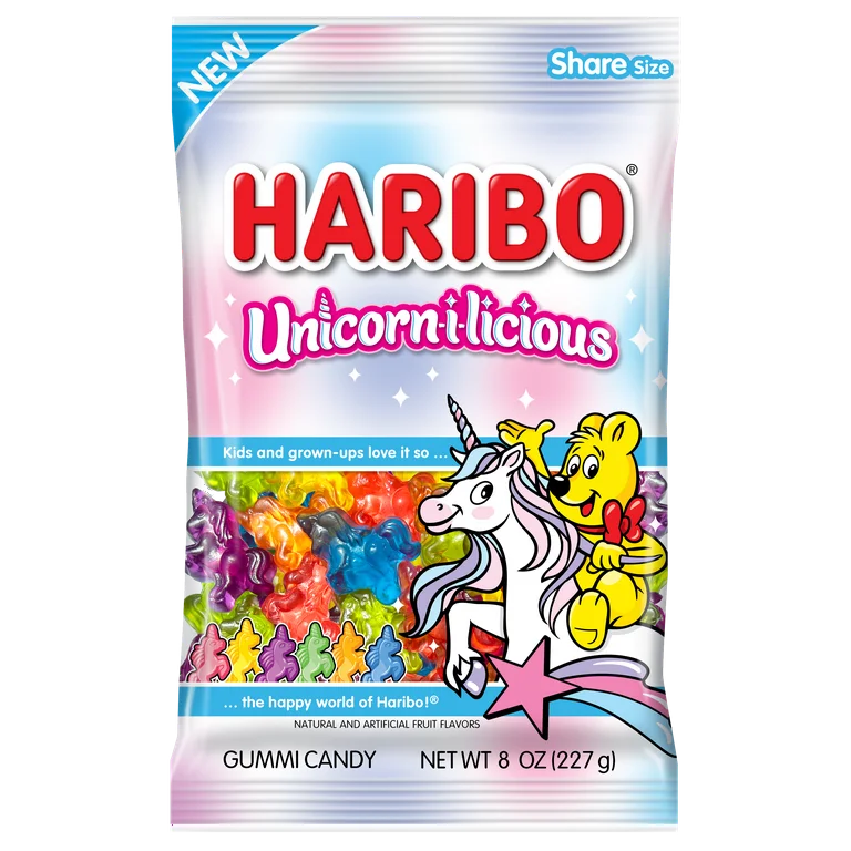 Haribo Unicornios Unicorn-i-licious Tamaño Grande 227g