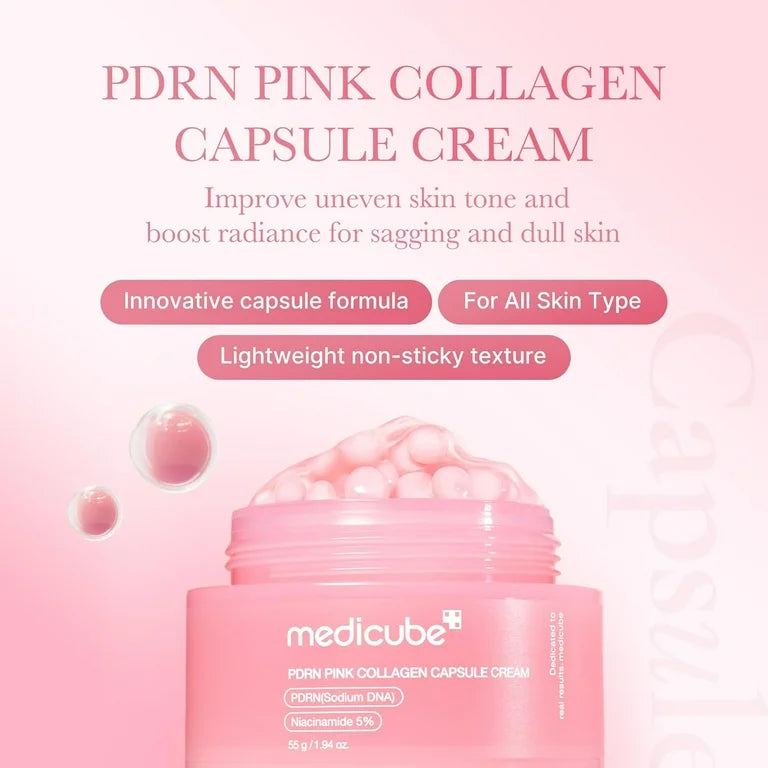 Crema en Cápsulas Colágeno Medicube PDRN Rosa 55g