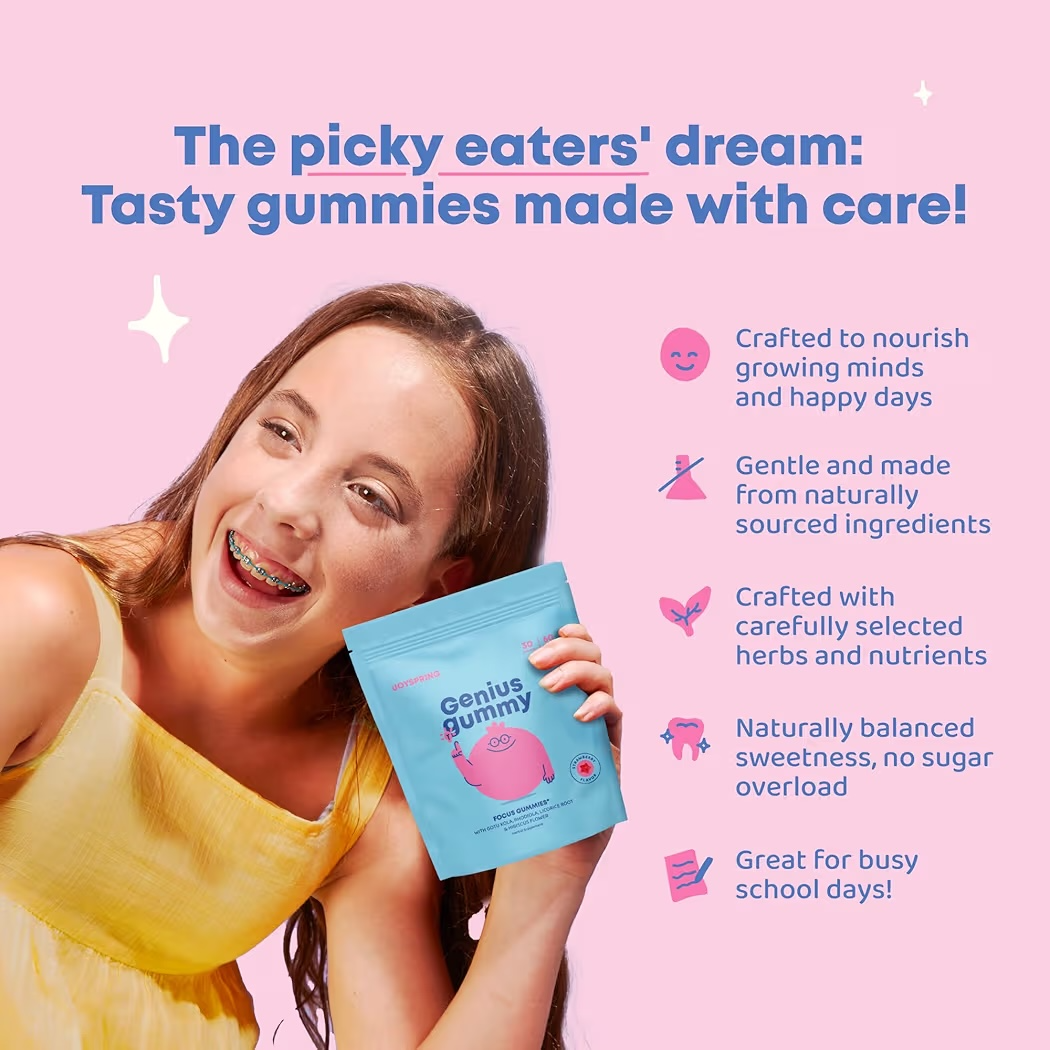 FOCUS + ATTENTION: Gomitas Genius Gummy Niños x60 Unidades