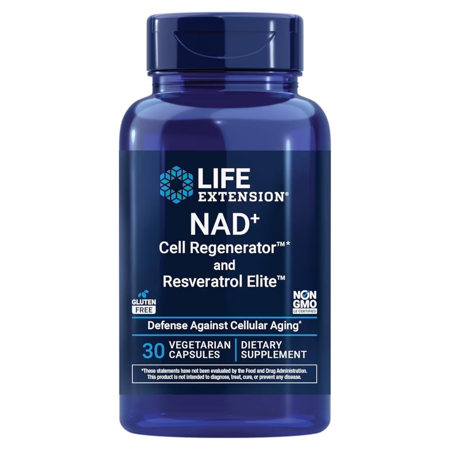 NAD+: Cápsulas Vegetales Life Extension Cell Regenerator + Resveratrol Elite x30 Unidades