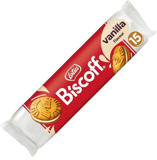 Lotus Galletas Sandwich Biscoff Rellenas Vainilla x15 Unidades - 149g