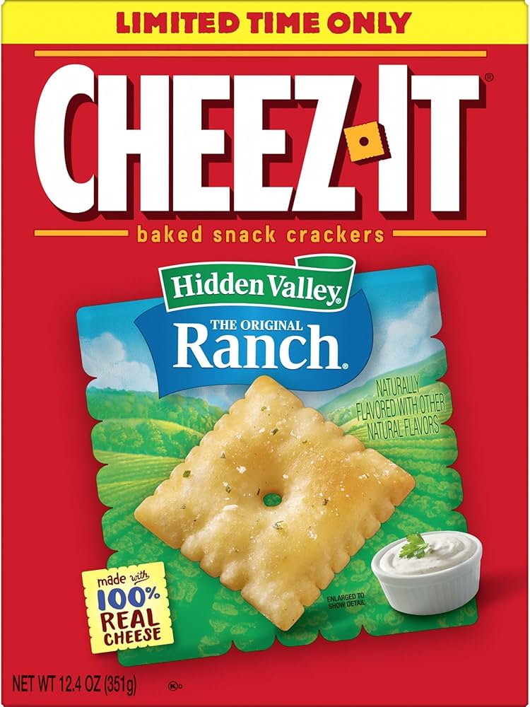 Snack Cheez-It Edición Limitada Hidden Valley Ranch Tamaño Grande 350g