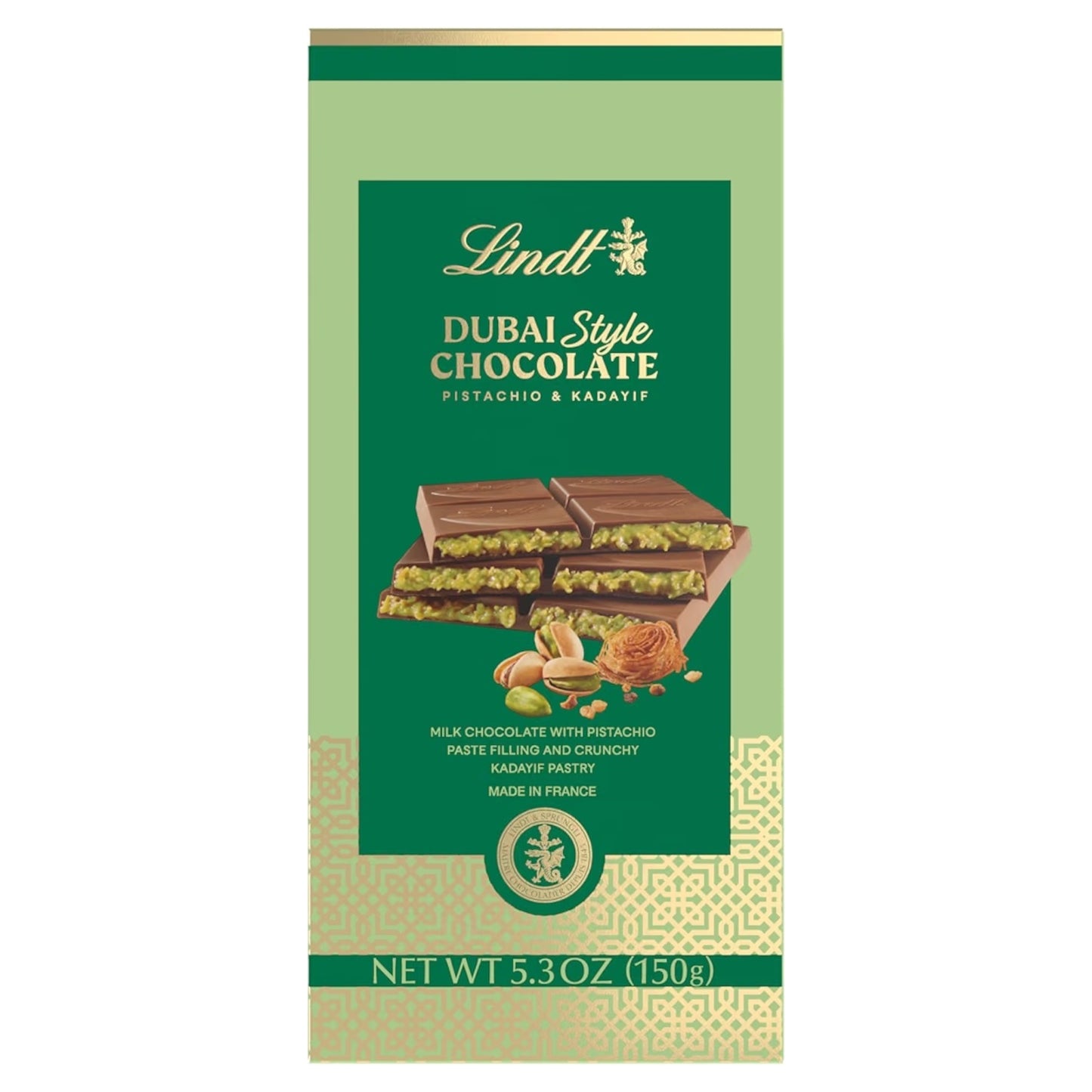 Lindt Dubai Style Chocolate Pistachio & Kadayif 150g