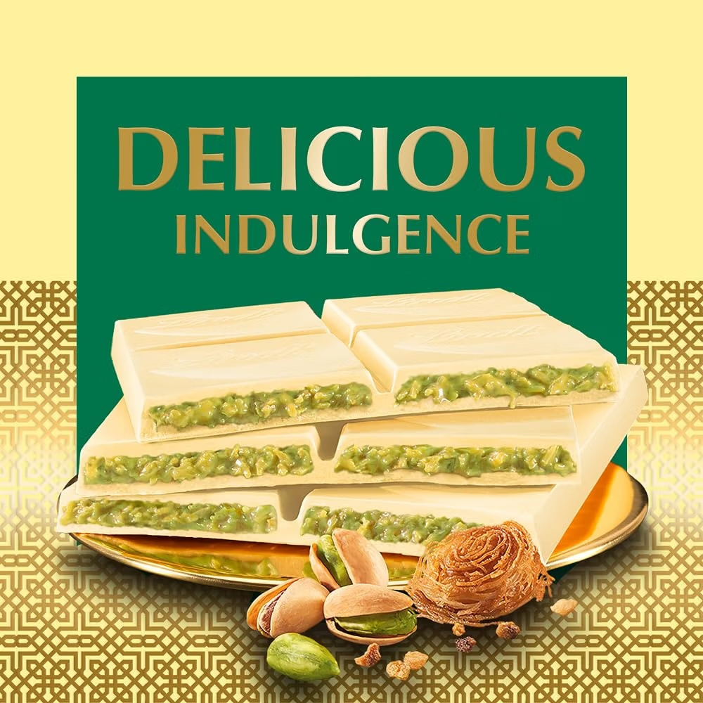 Lindt Dubai Style White Chocolate Pistachio & Kadayif 150g