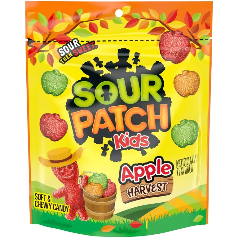 Gomitas Sour Patch Apple Harvest Manzanas de Sabores Tamaño Grande 283g