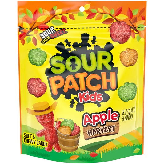 Gomitas Sour Patch Apple Harvest Cosecha de Manzanas Tamaño Grande 283g