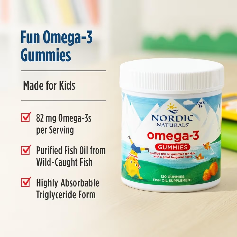 Gomitas Omega-3 Nordic Naturals Fish Oil Sabor Mandarina x120 Unidades