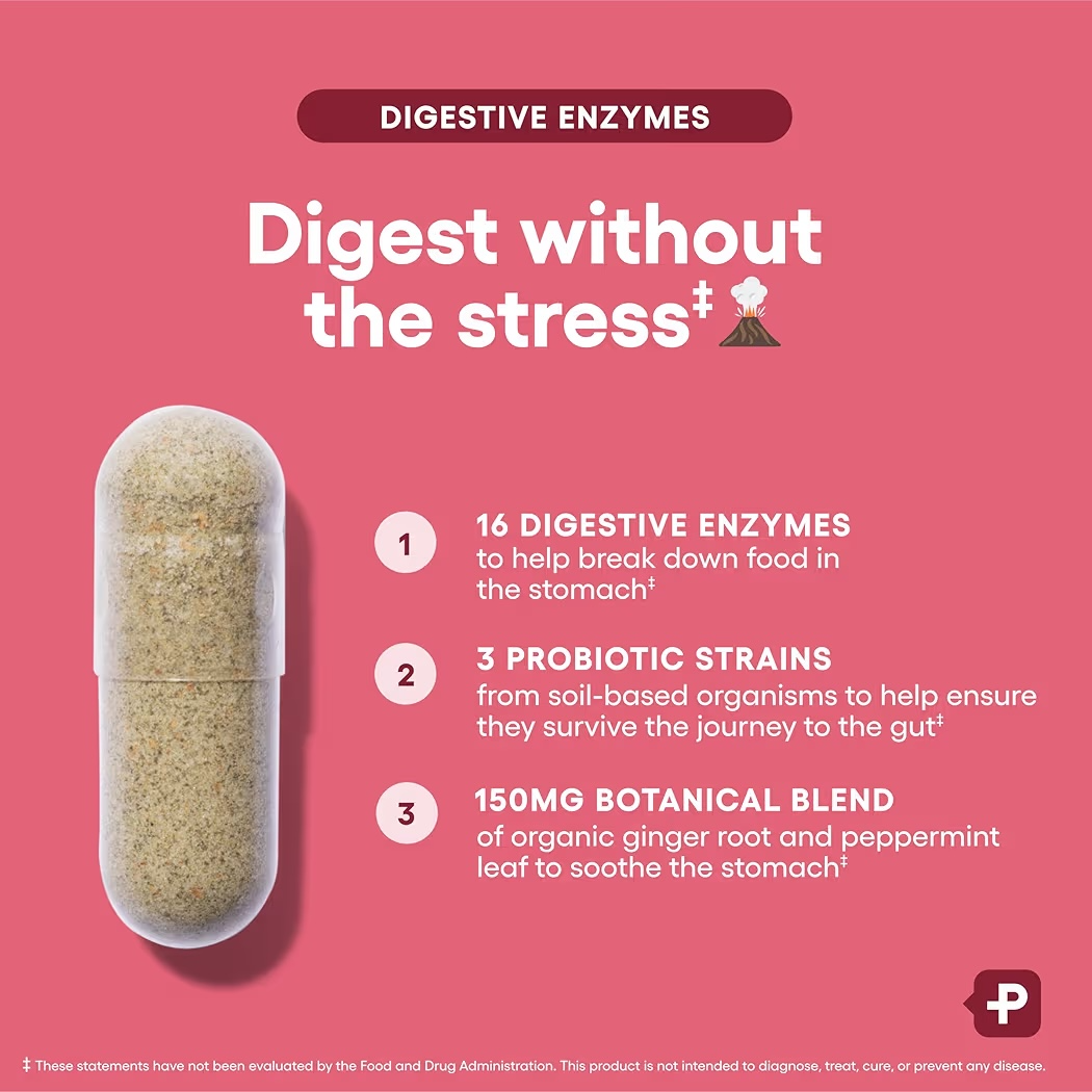 DIGESTIVE: Cápsulas Physician’s Choice Digestive Enzymes Dual Action x60 Unidades