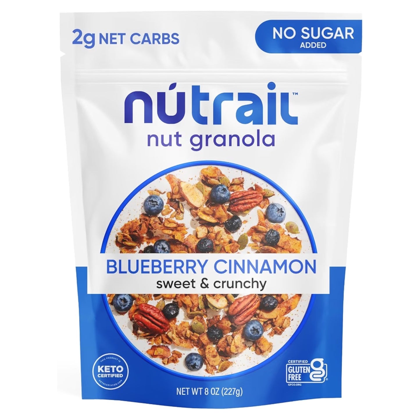 Granola Nueces Nútrail Blueberry Cinnamon No Sugar Added 227g