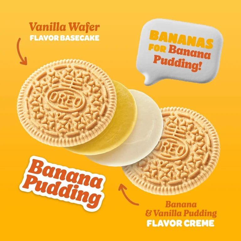 EDICIÓN LIMITADA: Oreo Banana Pudding Tamaño Grande 303g