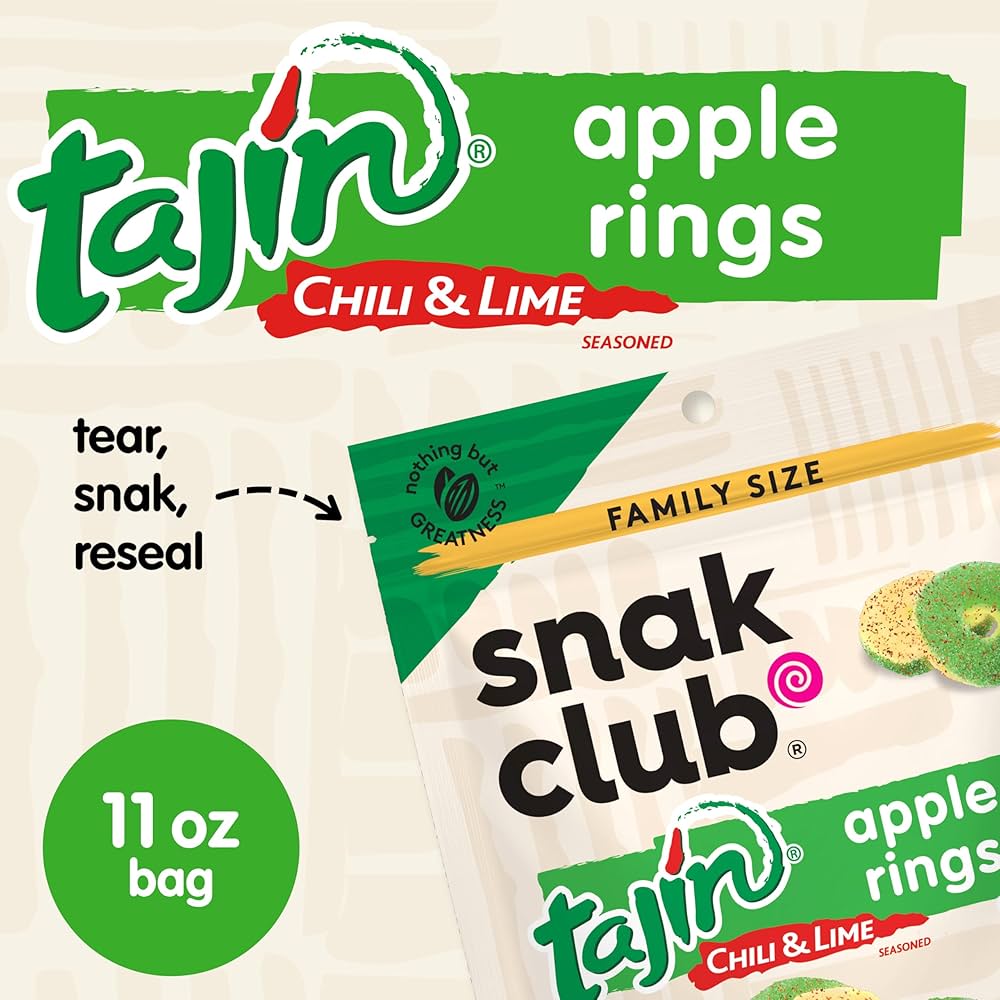 Gomitas Anillos de Manzana con Tajín Tamaño Familiar 312g