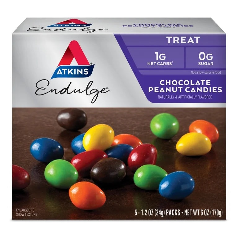 Caramelos Maní & Chocolate Atkins Endulge x5 Unidades - 170g