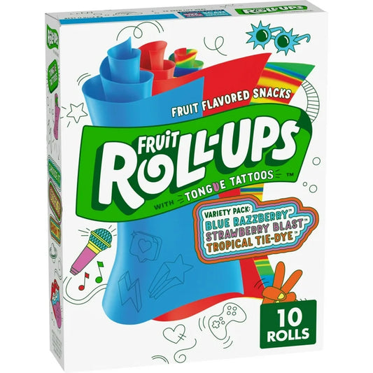 Snacks Sabor Frutal Fruit Roll-Ups Surtido x10 Unidades - 141g