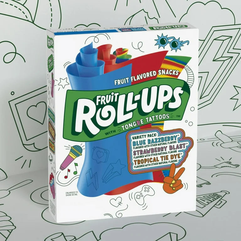 Snacks Sabor Frutal Fruit Roll-Ups Surtido x10 Unidades - 141g