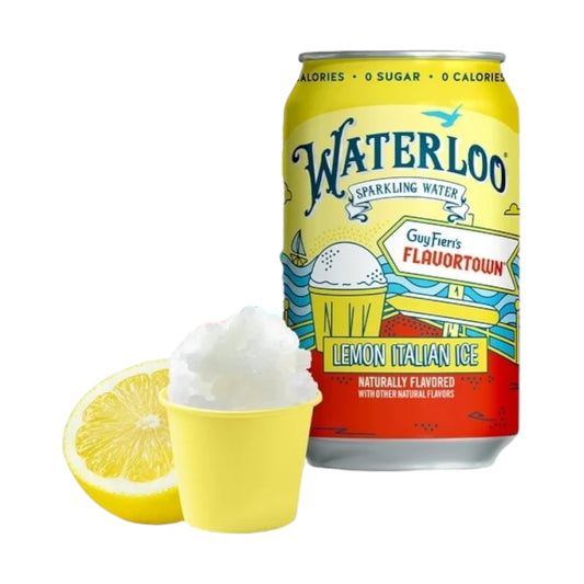 Agua Mineral con Gas Waterloo Lemon Italian Ice 355 mL