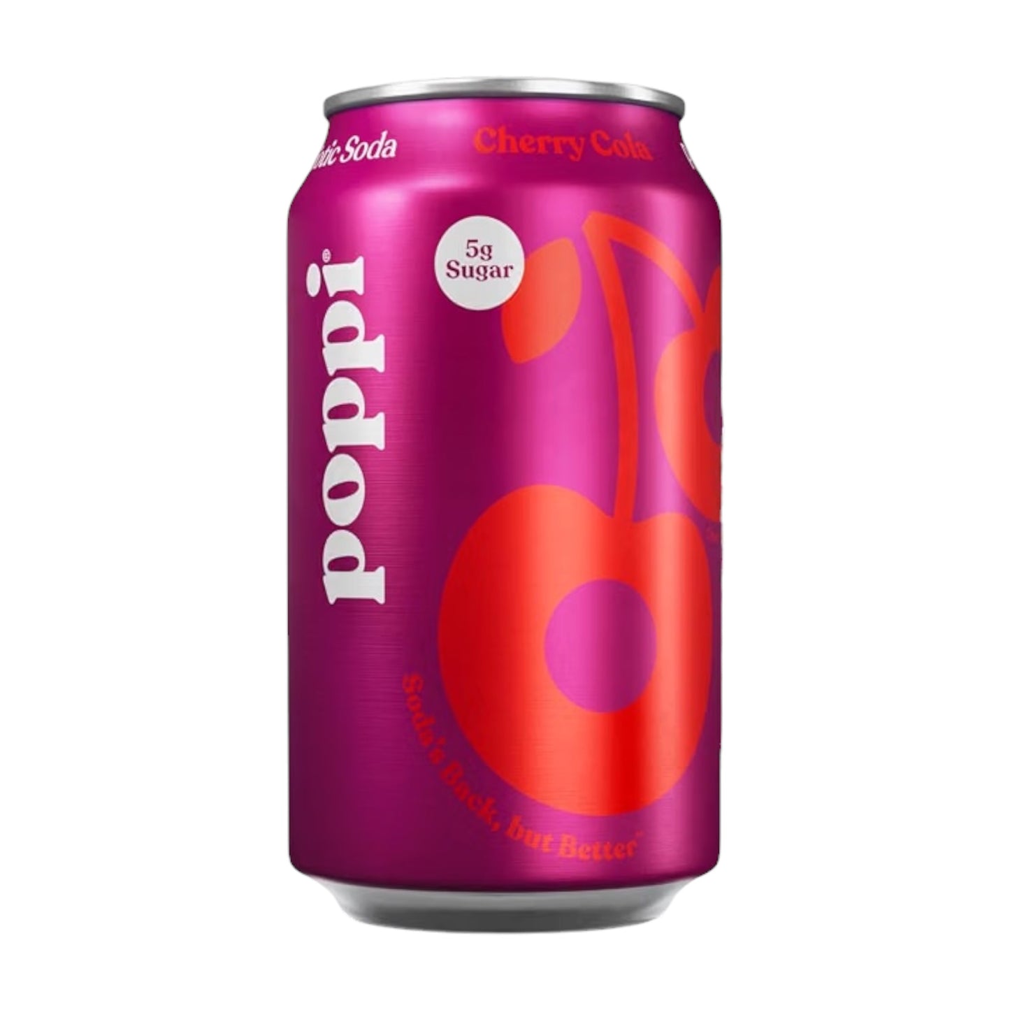 Soda Prebiótica Poppi Cherry Cola 355 mL