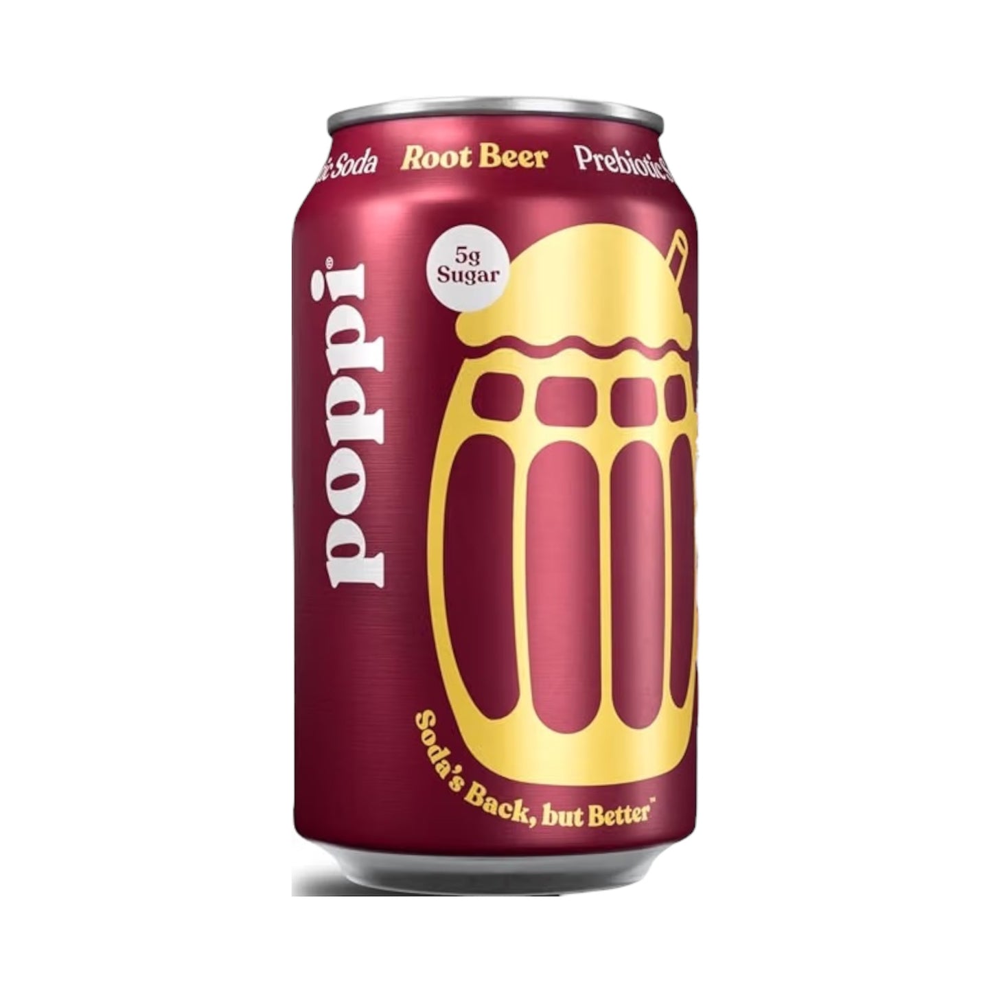 Soda Prebiótica Poppi Root Beer 355 mL