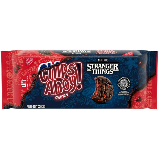 EDICIÓN LIMITADA: Galletas Chips Ahoy! Stranger Things Fresa y Chocolate Tamaño Grande 281g
