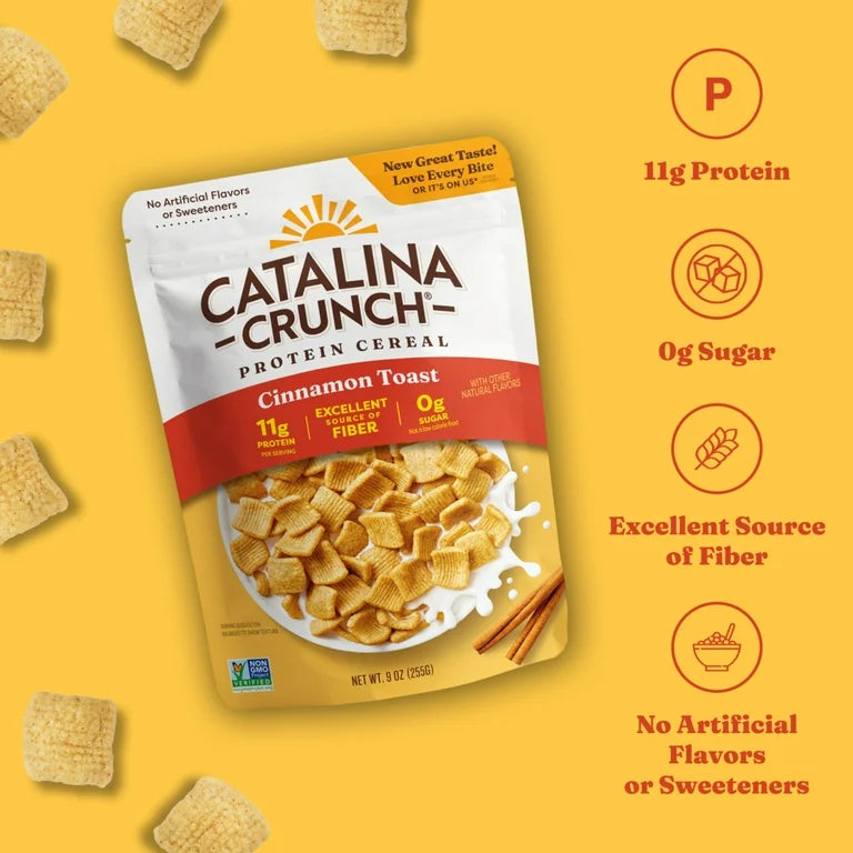 Cereal Proteico Sin Azúcar Catalina Crunch Cinnamon Toast 255g
