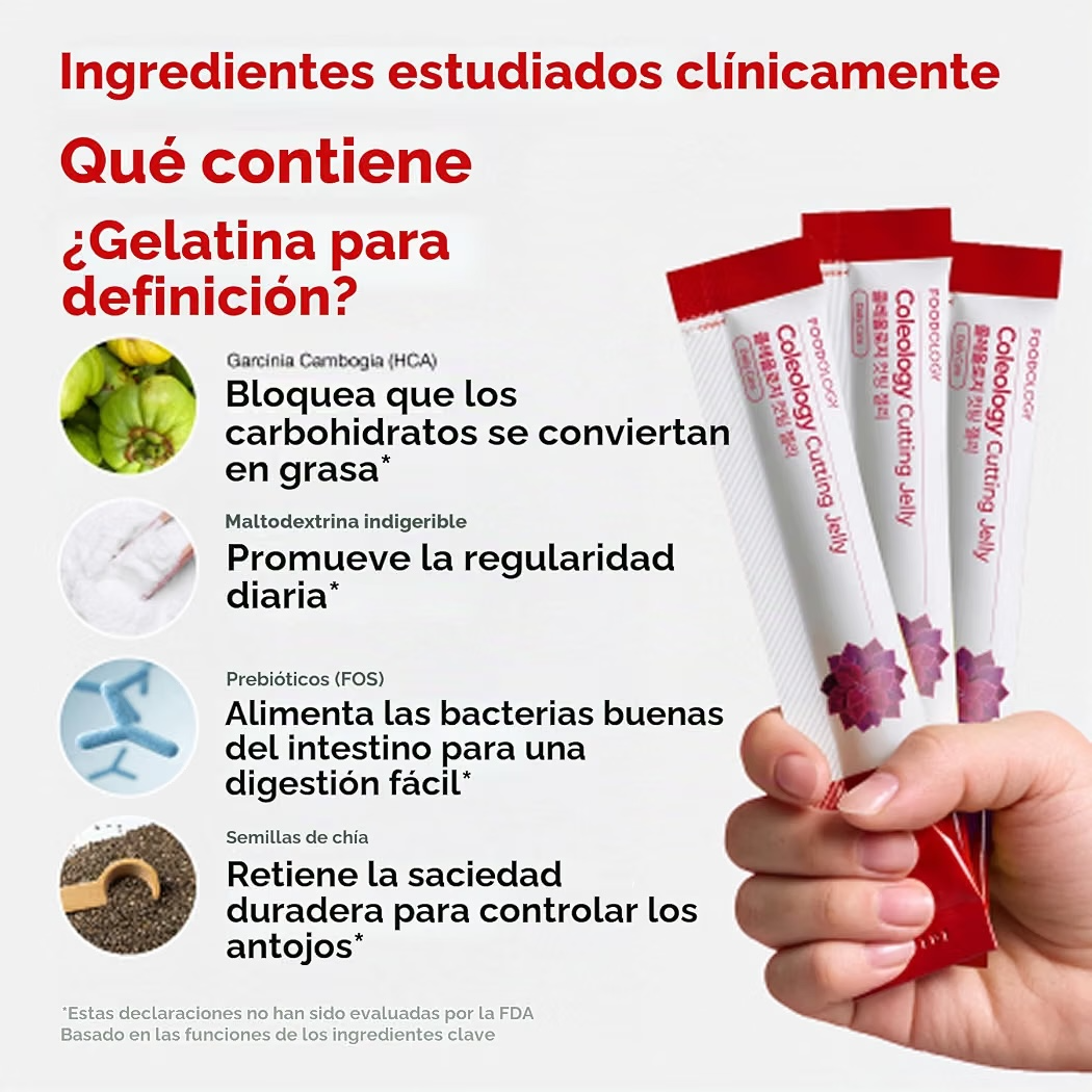 Suplemento Dietético Coleology Cutting Jelly Sabor Granada Barra 250g Pack x10 Unidades