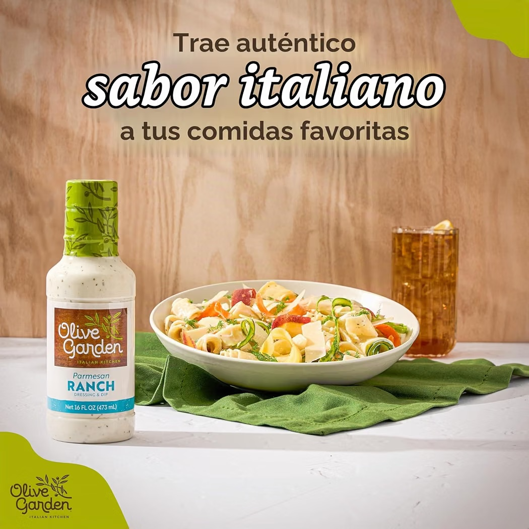 Aderezo Ensaladas Olive Garden Parmesan Ranch Signature Italian 473 mL