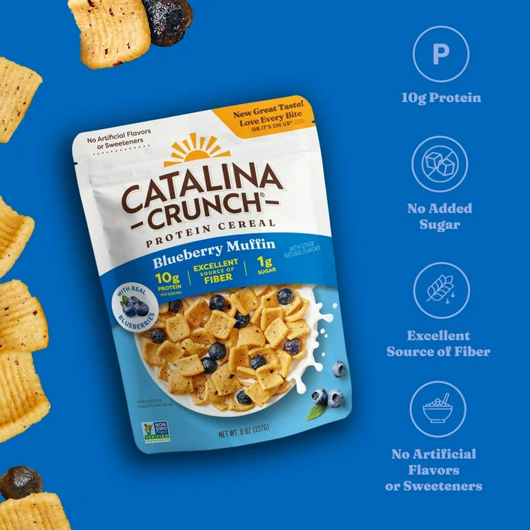 Cereal Proteico Sin Azúcar Catalina Crunch Blueberry Muffin 255g