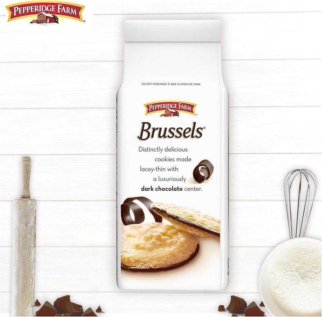 Galletas Rellenas Pepperidge Farm Brussels Dark Chocolate Tamaño Grande 149g