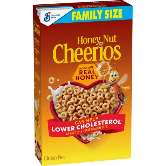 Cereal Proteico Gluten Free Honey Nut Cheerios Miel Tamaño Familiar 530g