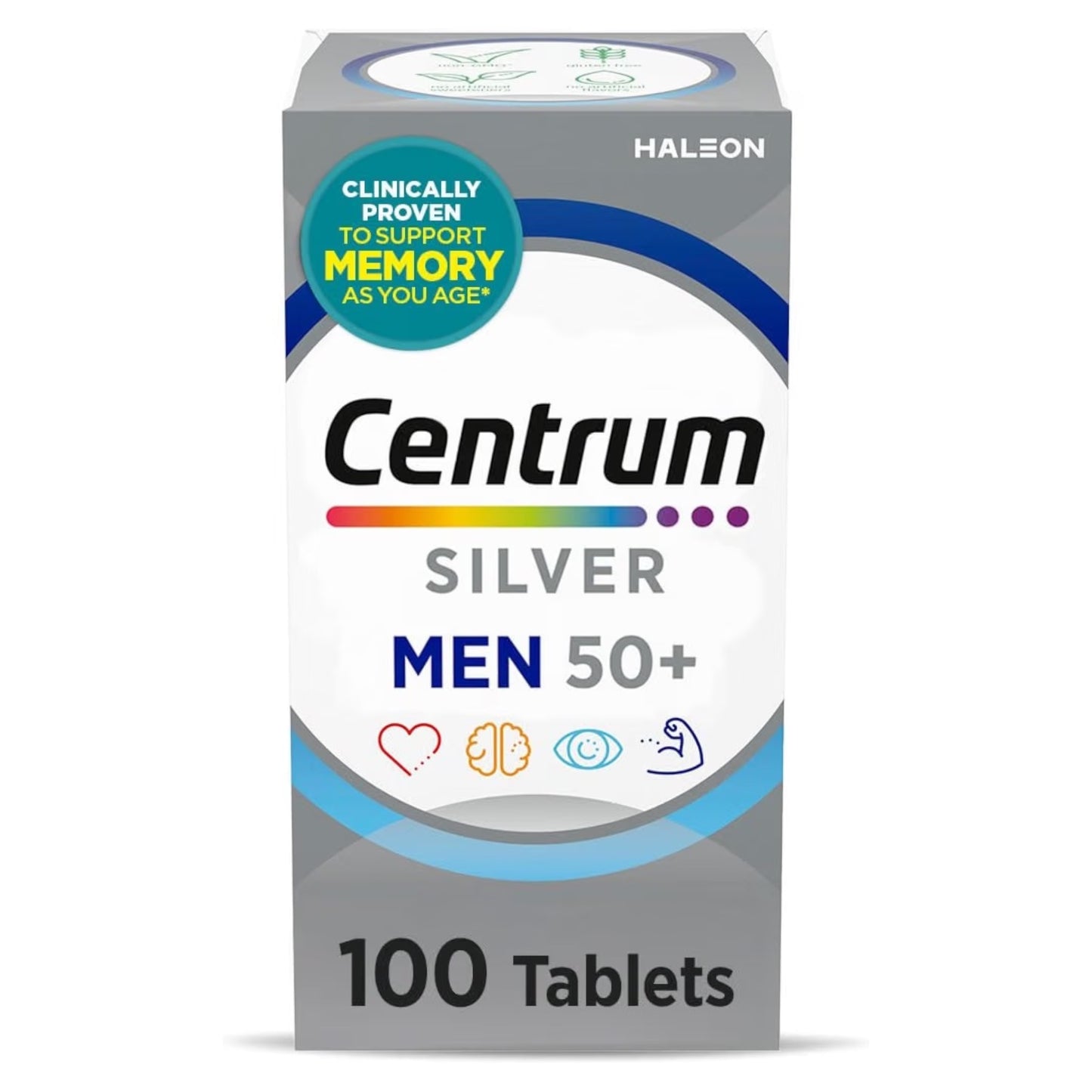 MEN +50: Tabletas Centrum Multivitamínico Silver x100 Unidades