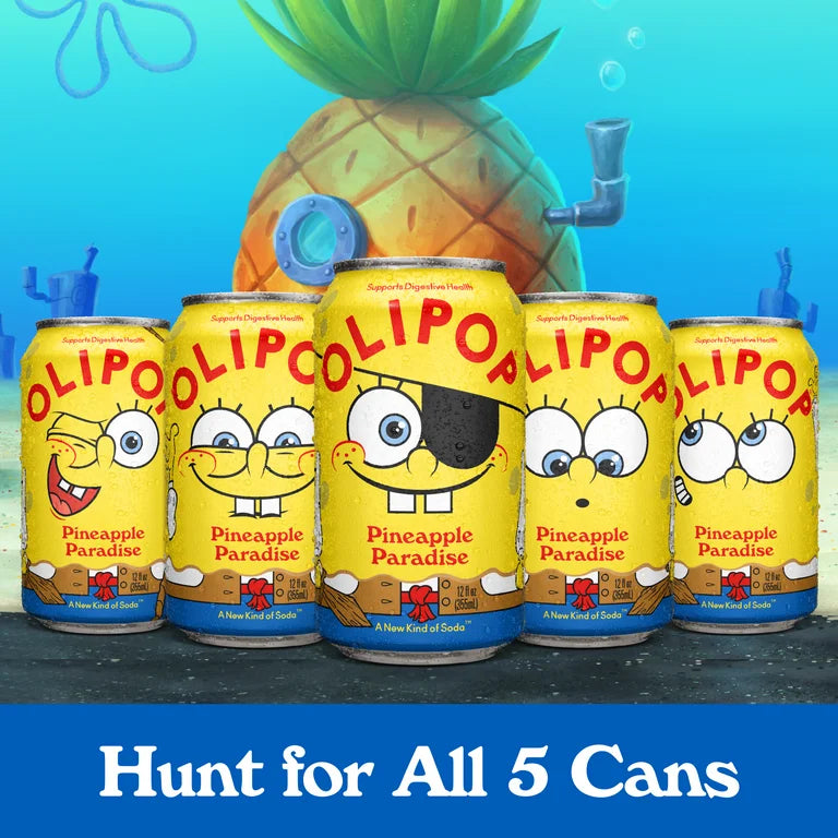 Olipop Soda Bob Esponja Piña 355 mL