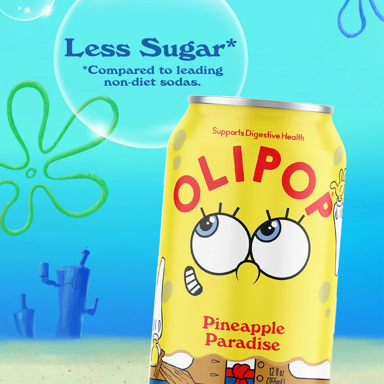 Olipop Soda Bob Esponja Piña 355 mL
