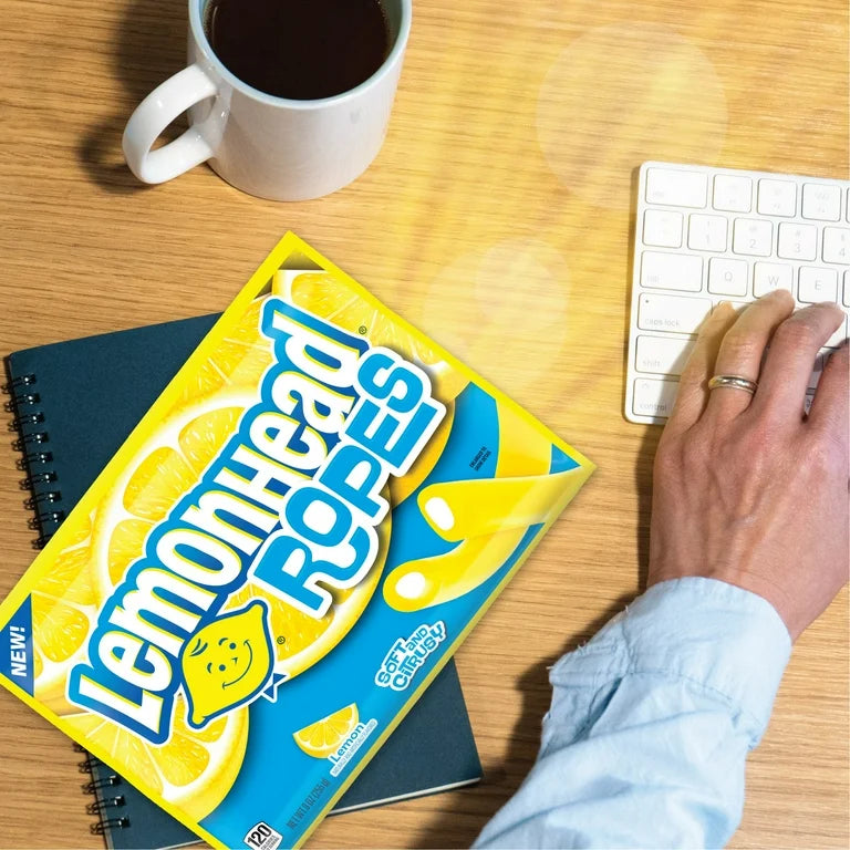Lemonhead Ropes Limón Tamaño Grande 255g