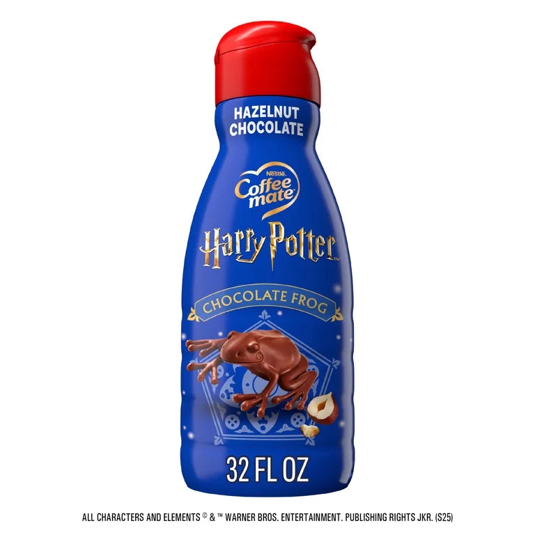 EDICIÓN LIMITADA: Crema Café Coffee Mate Chocolate Frog Hazelnut Chocolate Harry Potter 946 mL