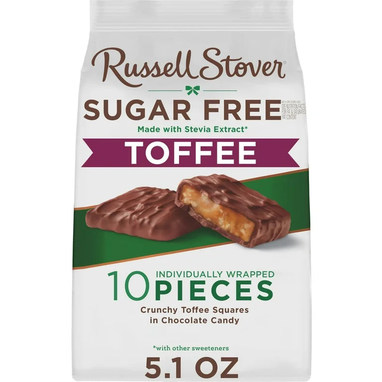 Caramelos Russell Stover Toffee Crunchy Cubierto Chocolate 144g