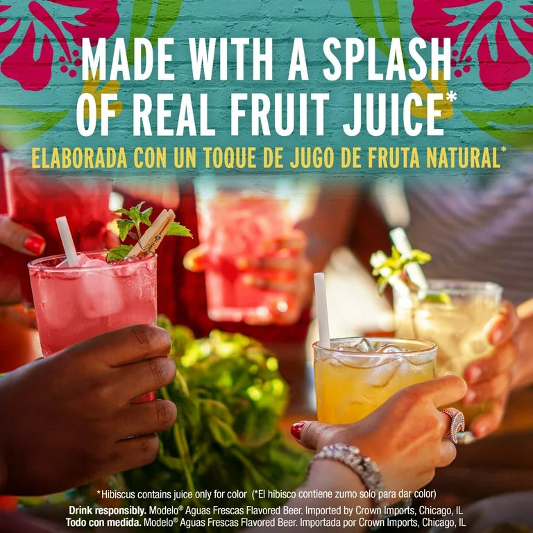 +18: Cerveza Modelo Spiked Aguas Frescas 355 mL x1 (Sabor a Elección)