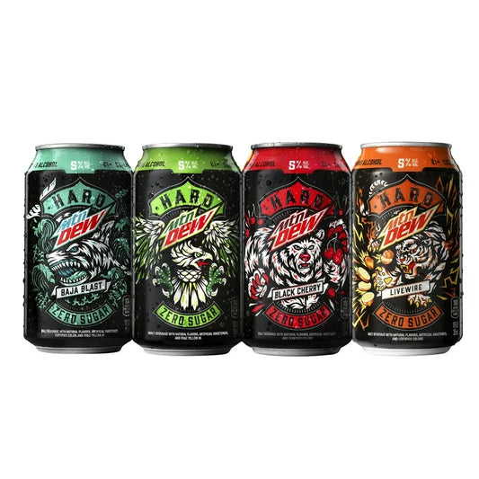 +18: Cóctel Hard Mountain Dew Zero Sugar 355 mL (Sabor a Elección) x1