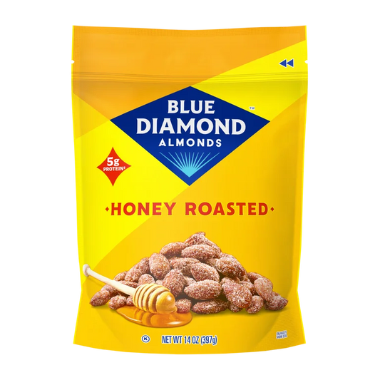 Almendras Tostadas Blue Diamond Honey Roasted Tamaño Grande 397g
