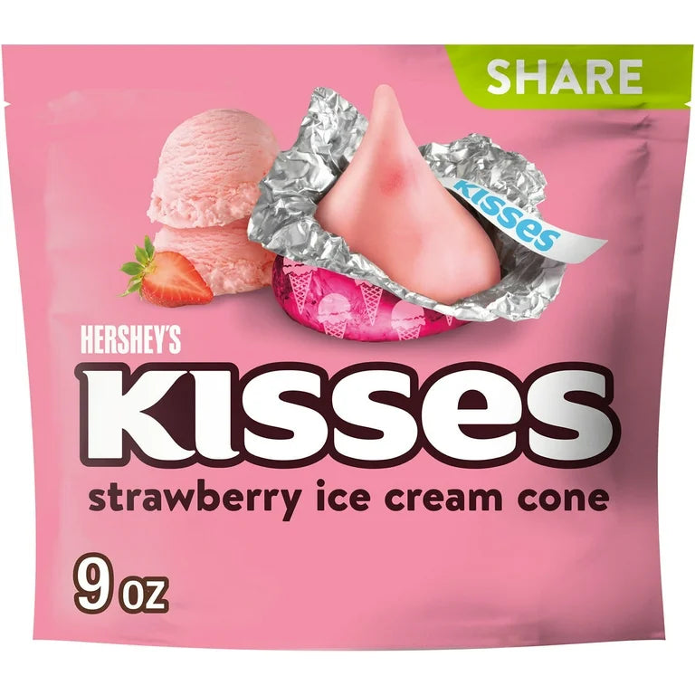 Hershey’s Kisses Helado de Fresa Tamaño Grande 255g