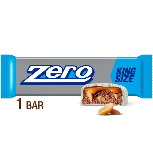 Turrón Zero Caramelo, Maní, Almendras White Fudge King Size 96g