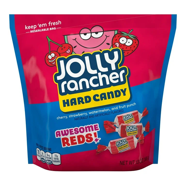 Caramelos Duros Jolly Rancher Awesome Reds Frutos Rojos Tamaño Grande 368g