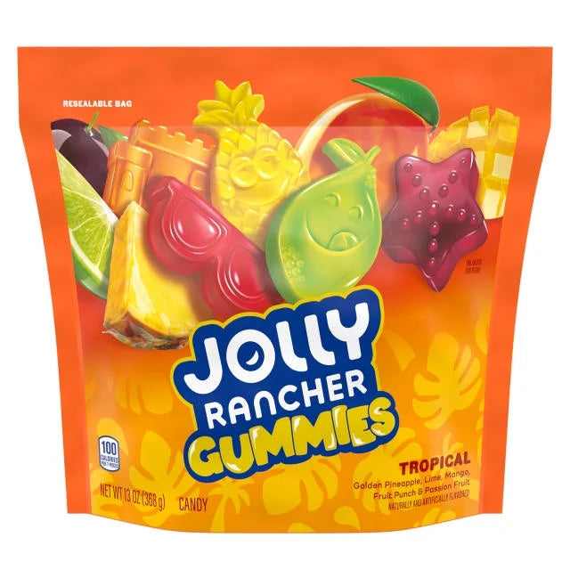 Gomitas Jolly Rancher Frutas Tropicales Tamaño Grande 368g