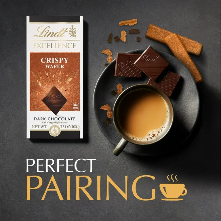 Lindt Excellence Crispy Wafer Dark Chocolate 100g